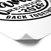 Family Reunion Back Together Again Funny Family Re Poster (Ecke)