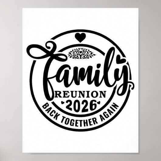 Family Reunion Back Together Again Funny Family Re Poster (Vorne)