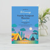 Family Reunion Camping Einladung (Stehend Vorderseite)