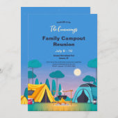 Family Reunion Camping Einladung (Vorne/Hinten)
