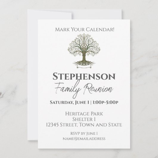 Family Reunion Celebration Invitation Einladung (Vorderseite)