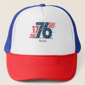 Family Reunion Customizable Patriotic 4th of July Truckerkappe (Vorderseite)