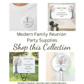 Family Reunion Family Tree Custom Name Tag Button