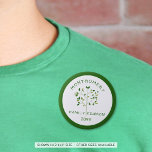 Family Reunion Family Tree Green Personalized Button<br><div class="desc">Personalized commemorative pin buttons featuring a modern family tree design, your family name and year to distribute to family members at your family reunion or family gathering or use for party favors or game prizes. All text is editable so you can change the title FAMILY REUNION to FAMILY RETREAT, FAMILY...</div>