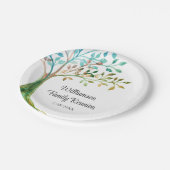 Family Reunion Family Tree Personalized Pappteller (Schrägansicht)