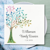 Family Reunion Family Tree Personalized Serviette