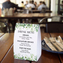 Family Reunion Floral Drink Menu Sign Decor