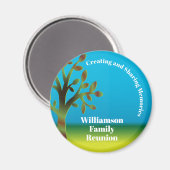 Family Reunion Gathering Memory Familie Tree Magnet (Vorderseite/Rückseite)