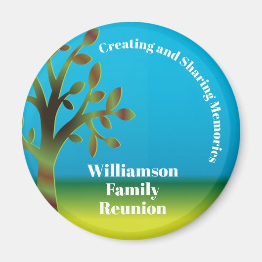 Family Reunion Gathering Memory Familie Tree Magnet (Vorne)