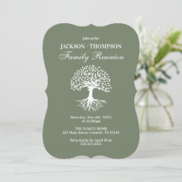 Family Reunion green Invitation Einladung