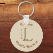Family Reunion Inexpensive Keepsake Gold Letter L Schlüsselanhänger (Vorderseite)