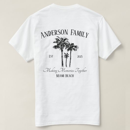 Family Reunion matching summer vacation T-Shirt (Design Rückseite)