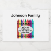 Family Reunion Mini Sparkling Wine Bottle Labels  Schaumweinetikett (Einzelnes Label)