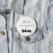 Family Reunion Name Tag with Vintage Car, Button (Beispiel)