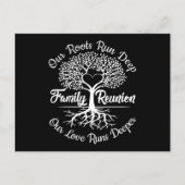 Family Reunion Our Roots Run Deep Tree Postkarte (Vorderseite)