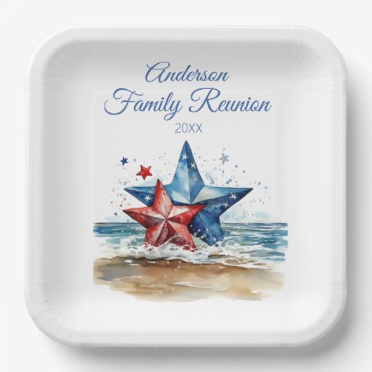 Family Reunion Party Invitation Pappteller (Vorderseite)