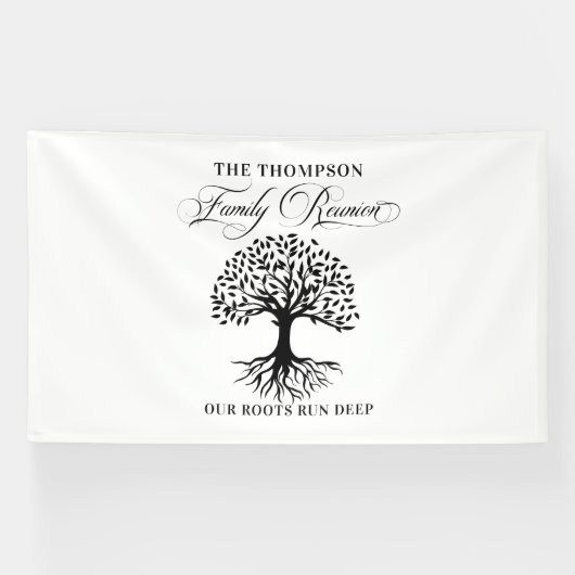 Family reunion tree backdrop banner (Horizontal)