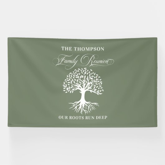Family reunion tree backdrop banner (Horizontal)