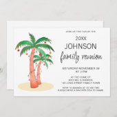 Family Reunion Tree Einladung (Vorne/Hinten)