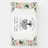 Family Reunion Tree Floral backdrop banner (Vertikal)