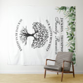 Family reunion tree greenery backdrop banner wandteppich (Beispiel (Horizontal))