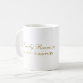 Family reunion tree white and gold mug kaffeetasse (Vorderseite Links)