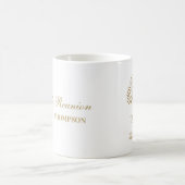 Family reunion tree white and gold mug kaffeetasse (Mittel)