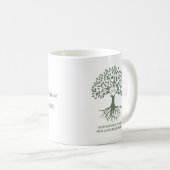 Family reunion tree white and green mug kaffeetasse (VorderseiteRechts)