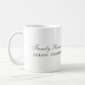Family reunion tree white and green mug kaffeetasse (Links)