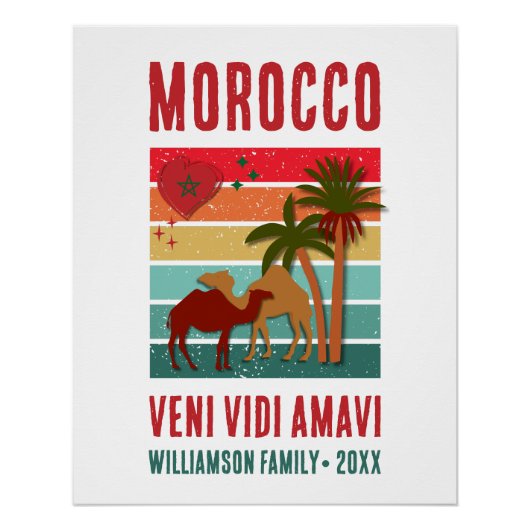 Family Reunion Vacation Morocco Trip Souvenir Poster (Vorderseite)