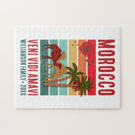 Family Reunion Vacation Morocco Trip Souvenir Puzzle (Horizontal)