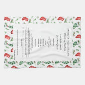 Family Rezept Heirloom Text Weihnachten Strumpf Geschirrtuch (Horizontal)