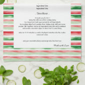 Family Rezept Heirloom Text Weihnachten Wasserfarb Geschirrtuch (Gefaltet)