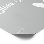 FAMILY RULES Moderne Typografie grauer Skandi Post Poster (Ecke)