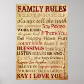 Family Rules Poster (Vorne)