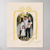 Family Script Classy Chic Weihnachts-Bow-Foto Foliendrucke (Vorderseite)