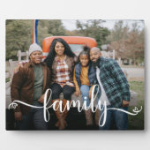 Family Script Custom Foto Plaque Fotoplatte (Vorderseite)