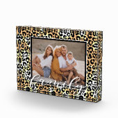 FAMILY Script Overlay Leopard Tiermuster Fotoblock (Rechts)