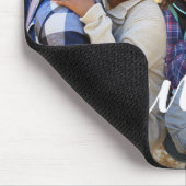 Family Script Overlay Photo Mousepad (Ecke)
