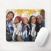 Family Script Overlay Photo Mousepad (Mit Mouse)