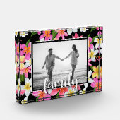 FAMILY Script Overlay Tropical Floral Fotoblock (Links)