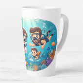 Family Scuba Diving Adventure Milchtasse (Rechte Ecke)
