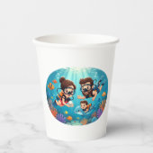 Family Scuba Diving Adventure Pappbecher (Vorderseite)