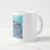 Family Scuba Diving Fun Jumbo-Tasse (Vorderseite Rechts)
