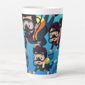 Family Scuba Diving Fun Milchtasse (Vorderseite)