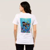 Family Scuba Diving Fun Tri-Blend Shirt (Rückseite voll)