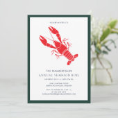 Family Seafood Boil Crawfish Cookout Einladung (Stehend Vorderseite)