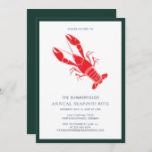 Family Seafood Boil Crawfish Cookout Einladung (Vorne/Hinten)