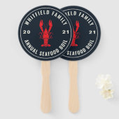 Family Seafood Boil Party 4. Juli Custom Fächer (Vorne und Hinten)