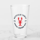 Family Seafood Boil Party 4. Juli Custom Glas (Vorderseite)